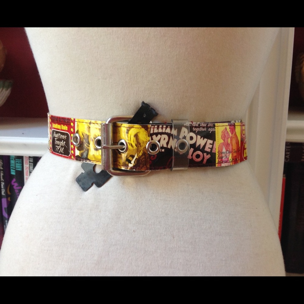 Vintage Movie Belt Hollywood Film Acrylic Saddle